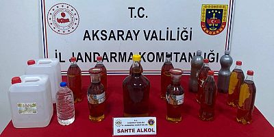 Jandarma, 21 litre sahte alkol ele geçirdi!